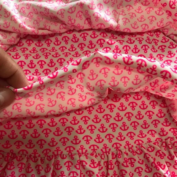 Carter’s Girl Pink Anchor Print Two-Piece Swimsuit.  Size 18 Months. - Picture 3 of 5